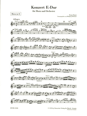 Danzi: Horn Concerto in E Major