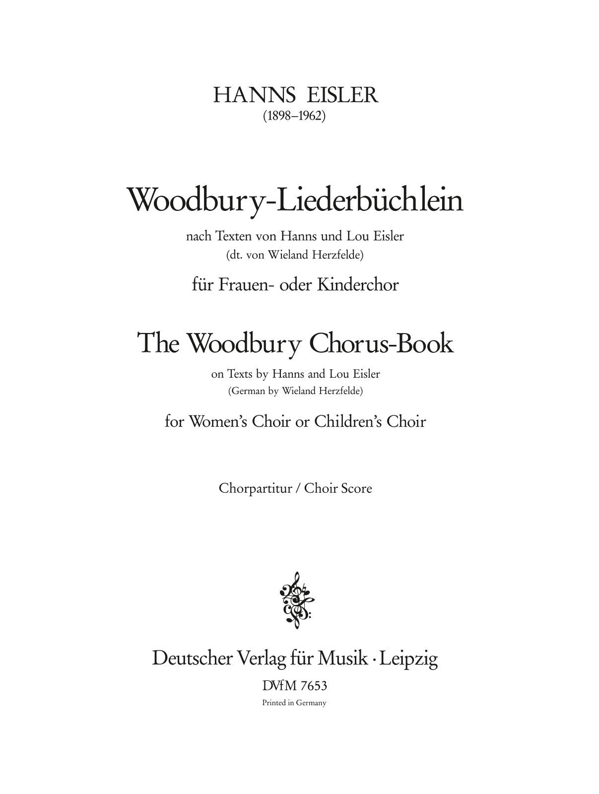 Eisler: The Woodbury Chorus-Book