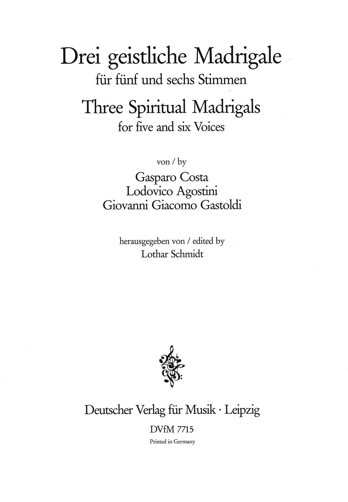 3 Spiritual Madrigals