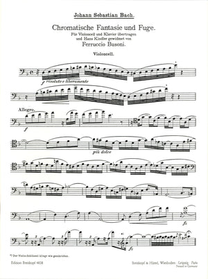 Bach: Chromatic Fantasy and Fugue in D Minor, BWV 903 (arr. for cello & piano)