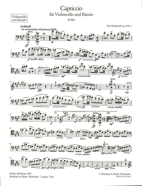 Hindemith: Capriccio in A Major, Op. 8, No. 1