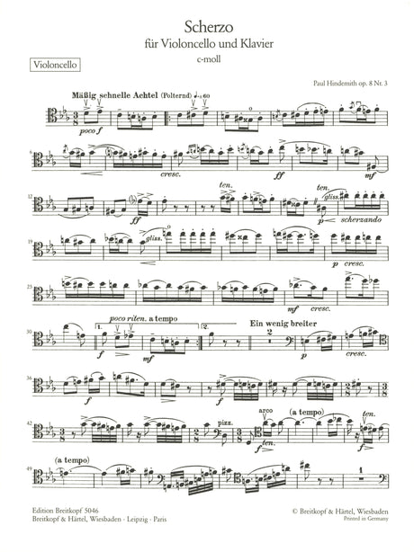 Hindemith: Scherzo in C Minor, Op. 8, No. 3