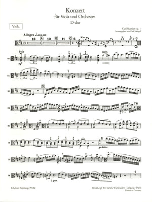 Stamitz: Viola Concerto in D Major, Op. 1