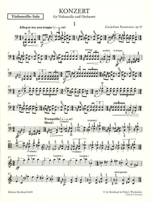 Rautavaara: Cello Concerto No. 1, Op. 41