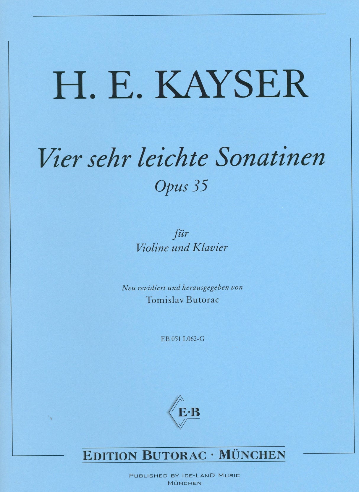 Kayser: 4 Very Easy Sonatinas, Op. 35