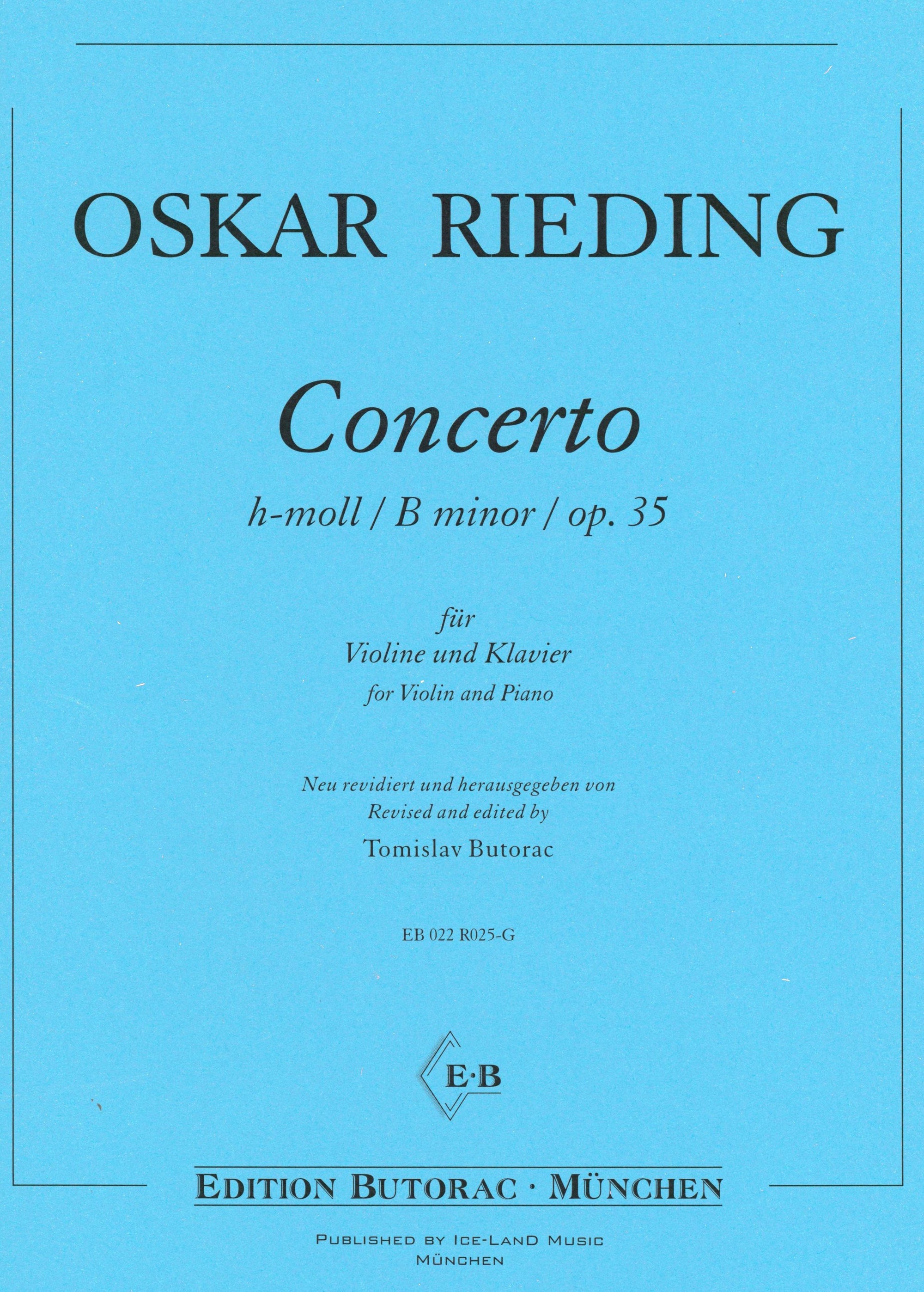 Rieding: Violin Concerto in B Minor, Op. 35