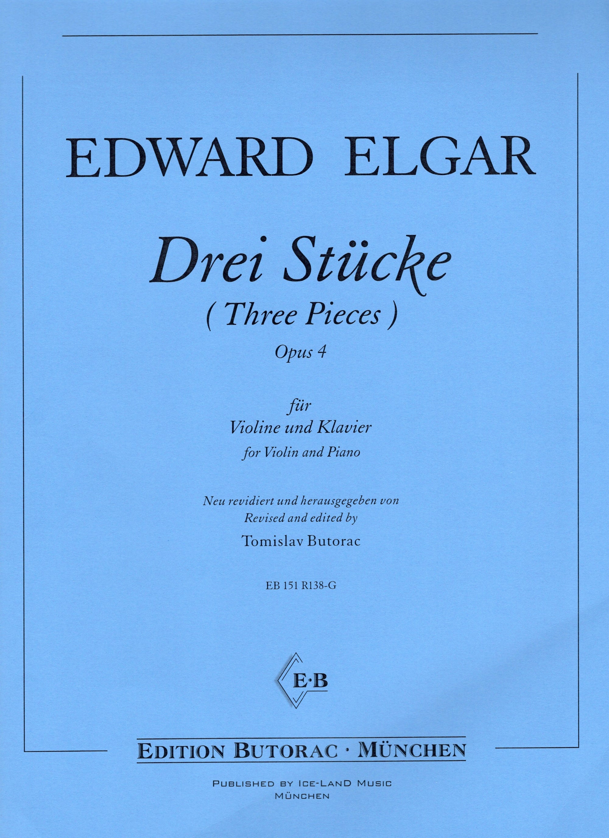 Elgar: Three Pieces, Op. 4