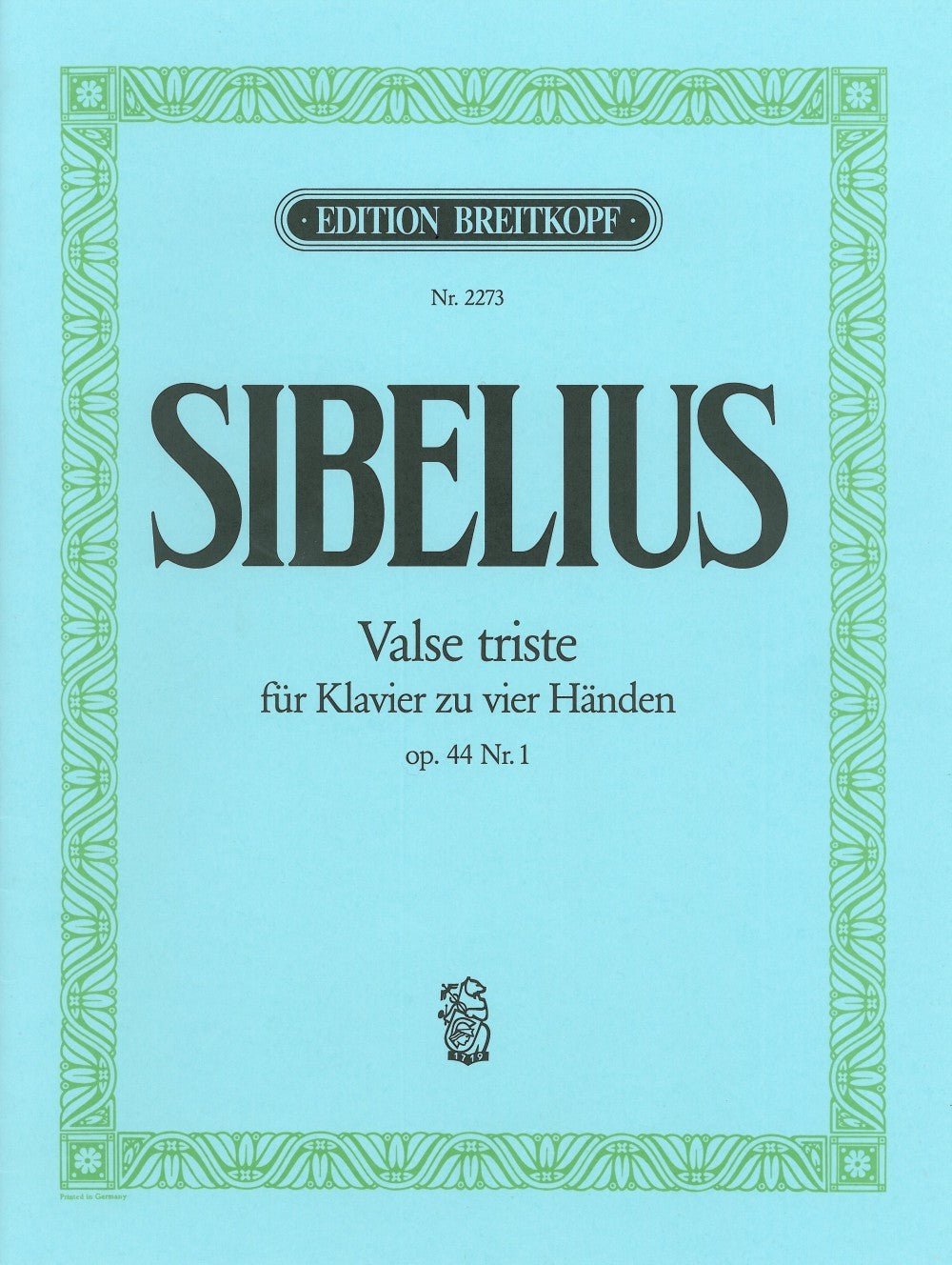 Sibelius: Valse triste, Op. 44, No. 1 (arr. for piano, 4-hands)