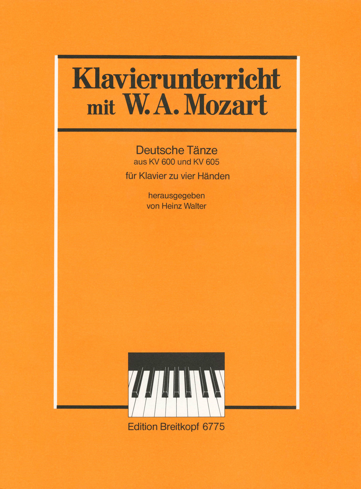 Mozart: German Dances from K. 600 & 605 (arr. for piano 4-hands)