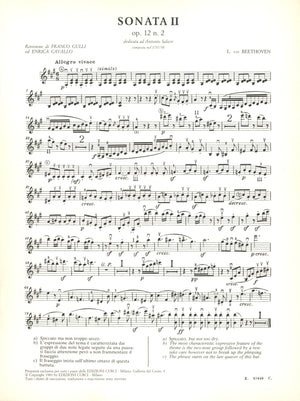 Beethoven: Violin Sonata in A Major, Op. 12, No. 2