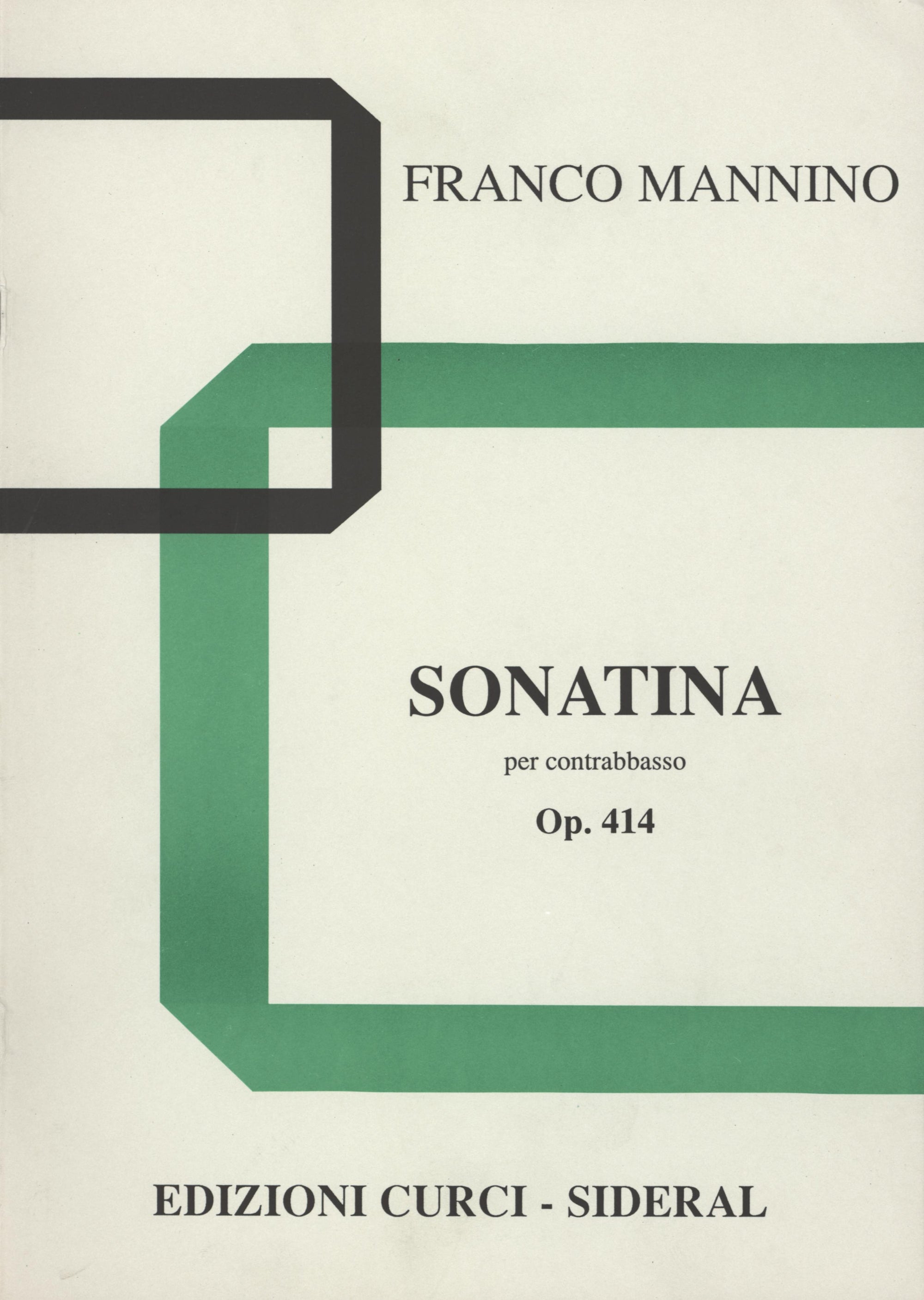 Mannino: Sonatina for Double Bass, Op. 414