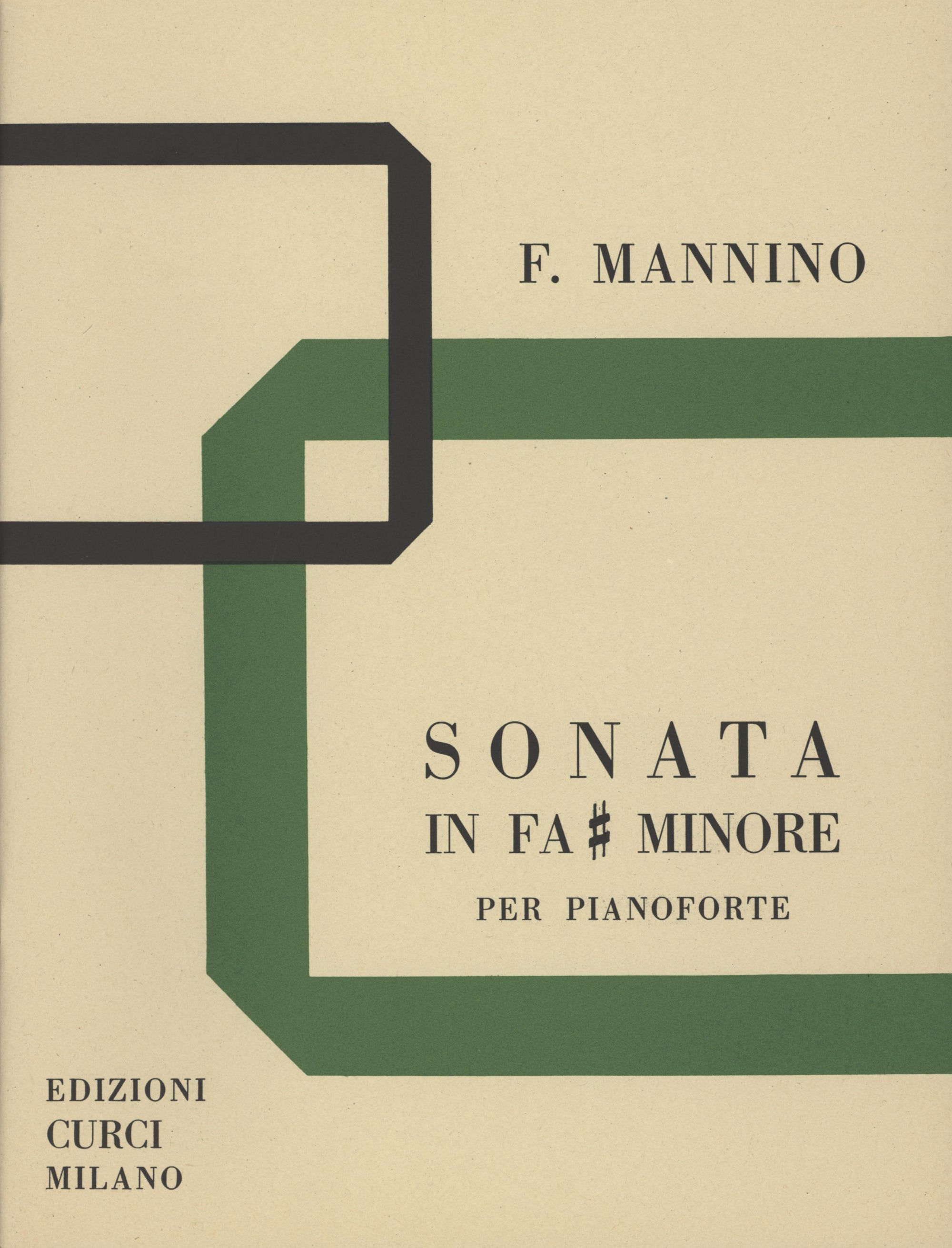 Mannino: Piano Sonata in F-sharp Minor