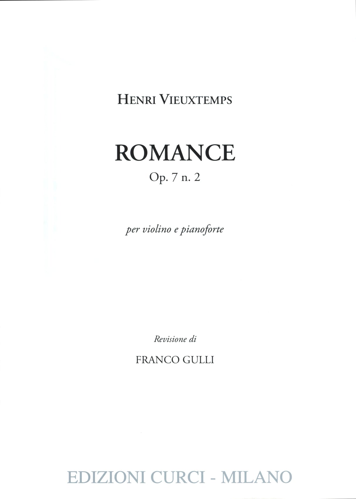 Vieuxtemps: Romance, Op. 7, No. 2