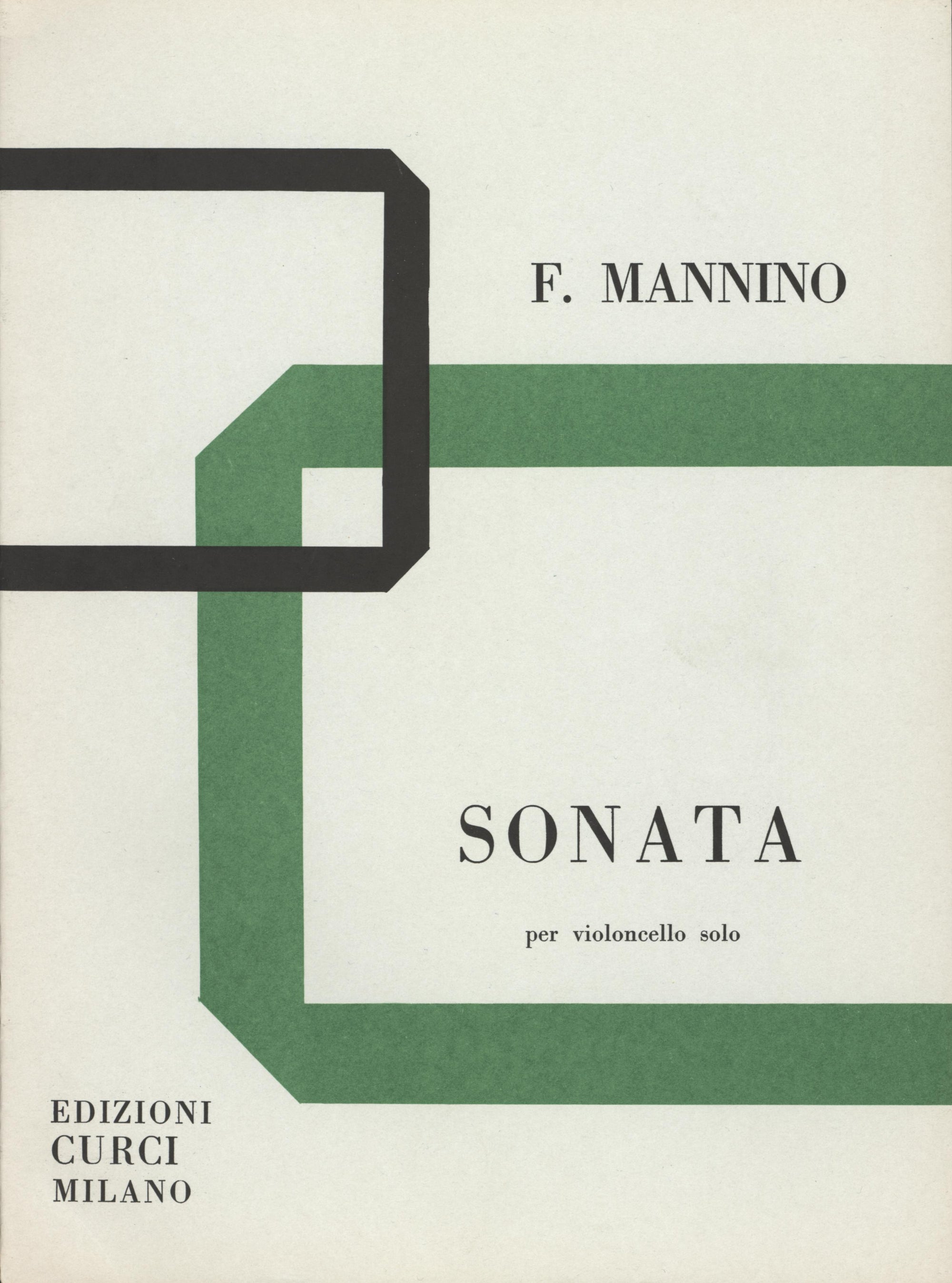 Mannino: Sonata for Solo Cello, Op. 63
