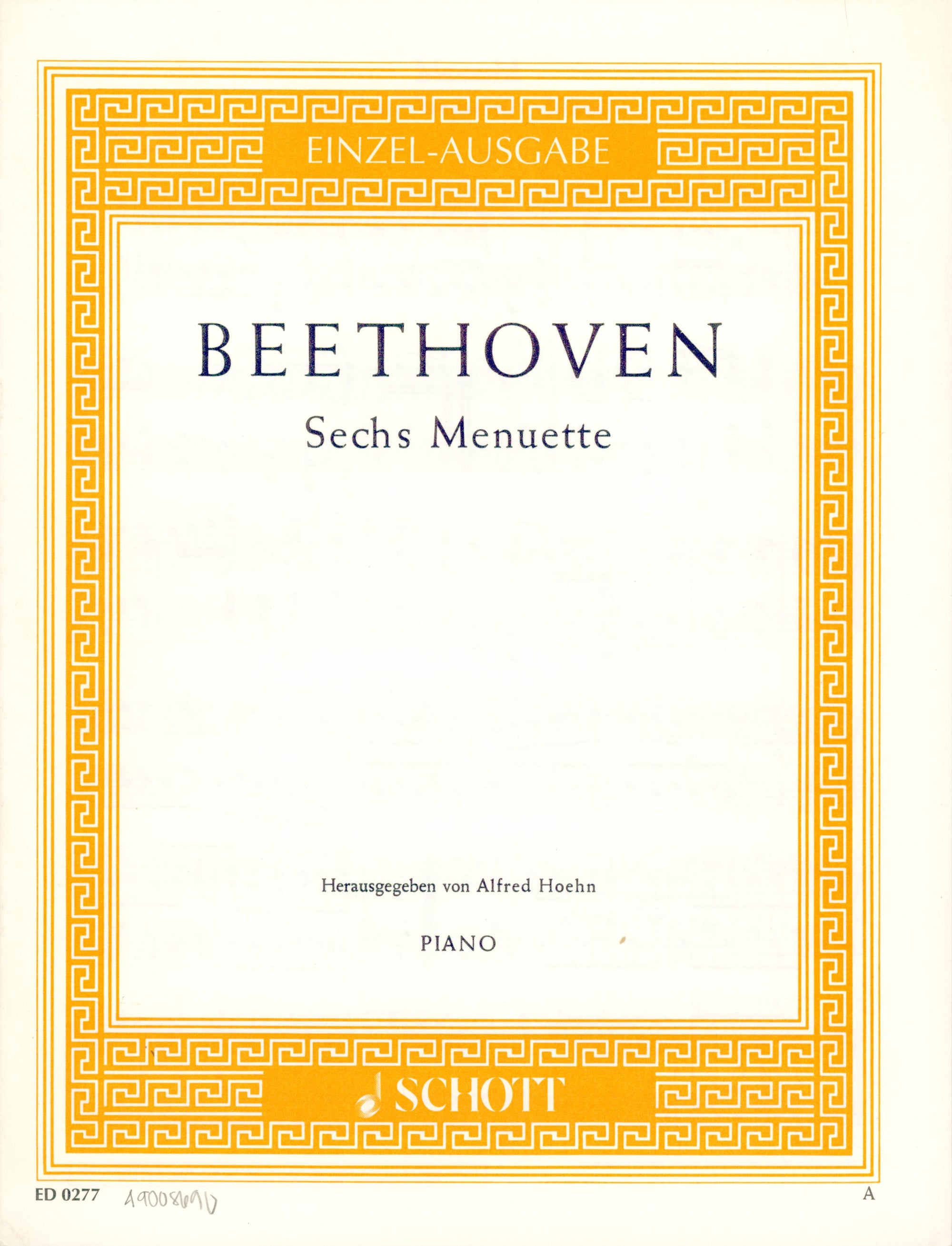 Beethoven: 6 Minuets, WoO 10