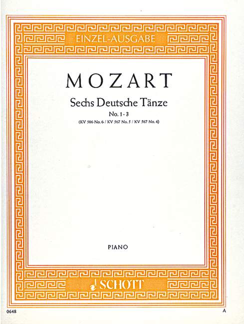Mozart: 3 German Dances from K. 586 & 567 (arr. for piano)