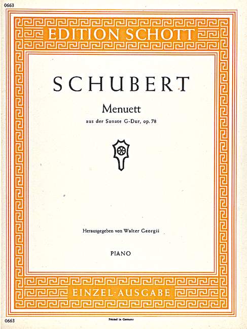 Schubert: Menuet from Sonata in G Major, D 894, Op. 78