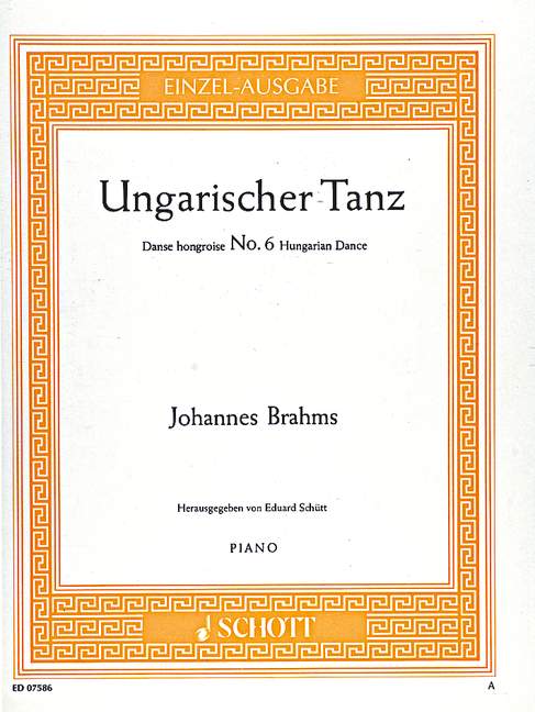 Brahms: Hungarian Dance No. 6 (Version for Solo Piano)
