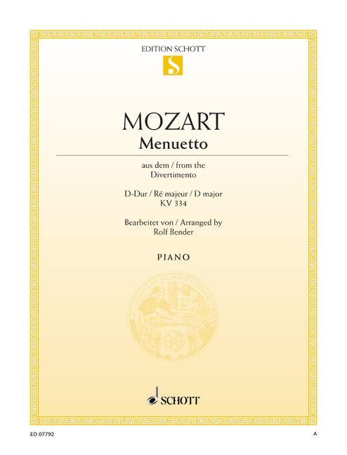 Mozart: Minuet from Divertimento in D Major, K. 334 (arr. for piano)