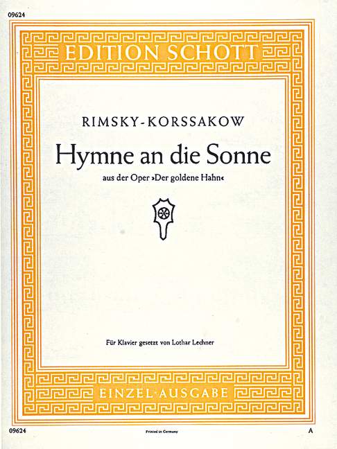 Rimsky-Korsakov: Hymn to the Sun from "The Golden Cockerel' (arr. for piano)