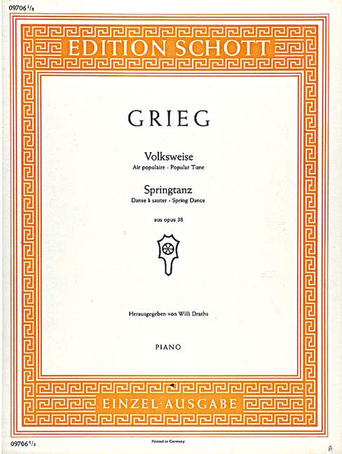 Grieg: Folk Song and Spring Dance from Lyric Pieces - Book 2, Op. 38, Nos. 2 & 5