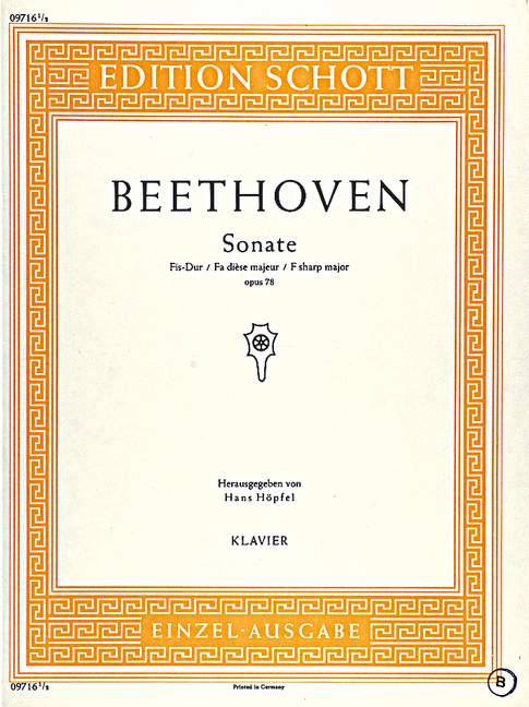 Beethoven: Piano Sonata No. 24 in F-sharp Major, Op. 78