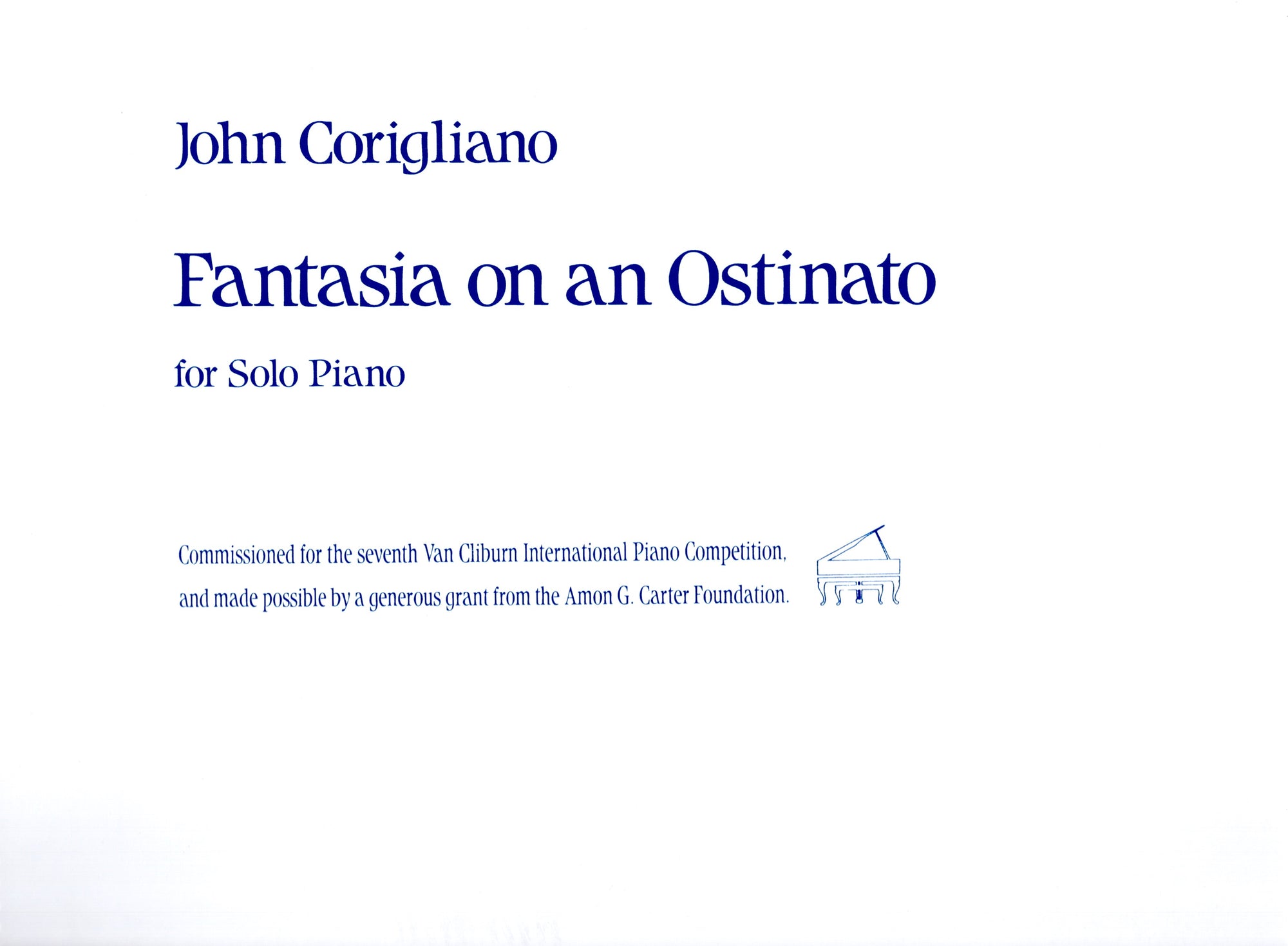 Corigliano: Fantasia on an Ostinato