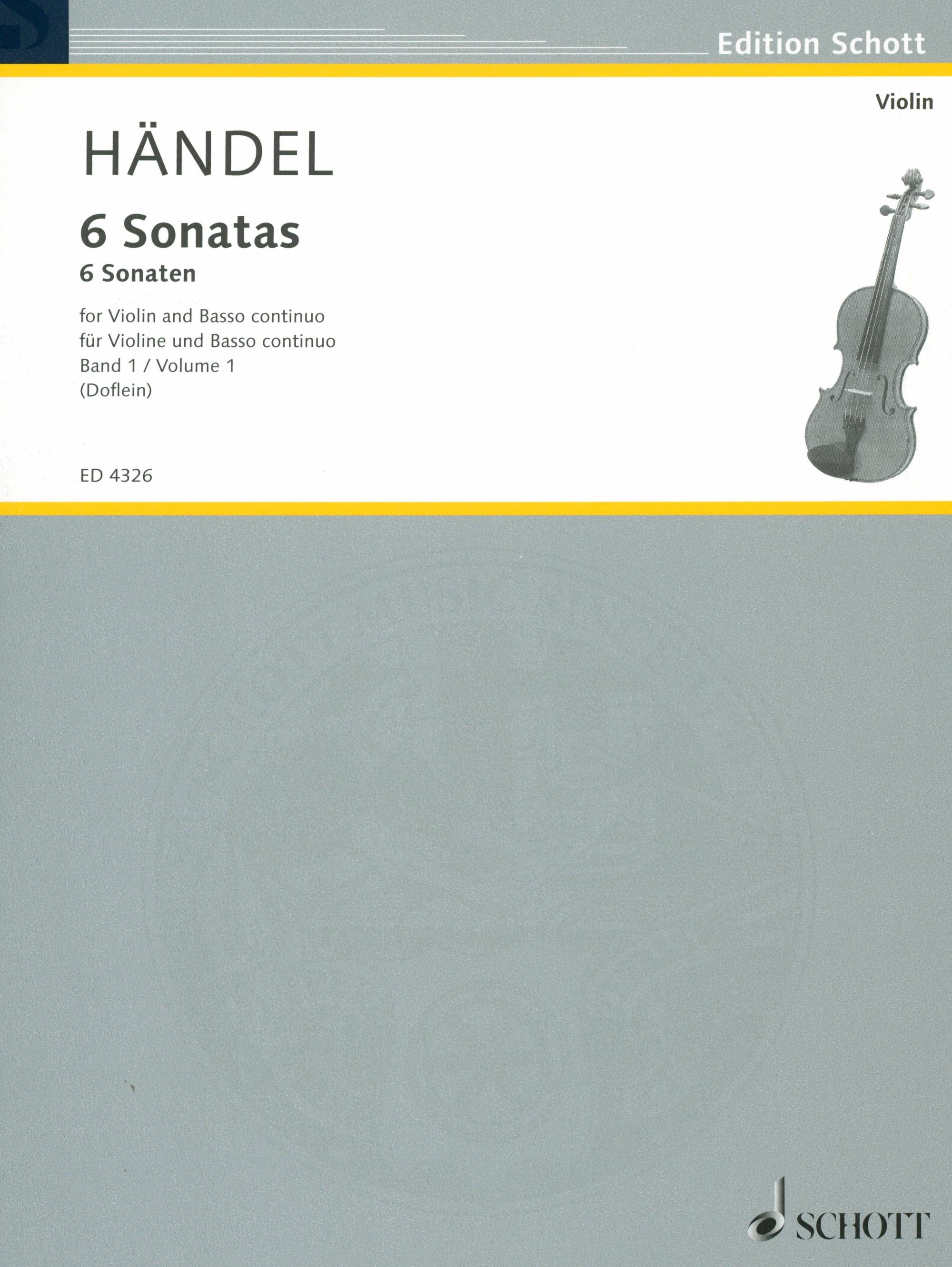 Handel: Sonatas for Violin and Basso continuo – Volume 1 (HWV 372, 373, 370)