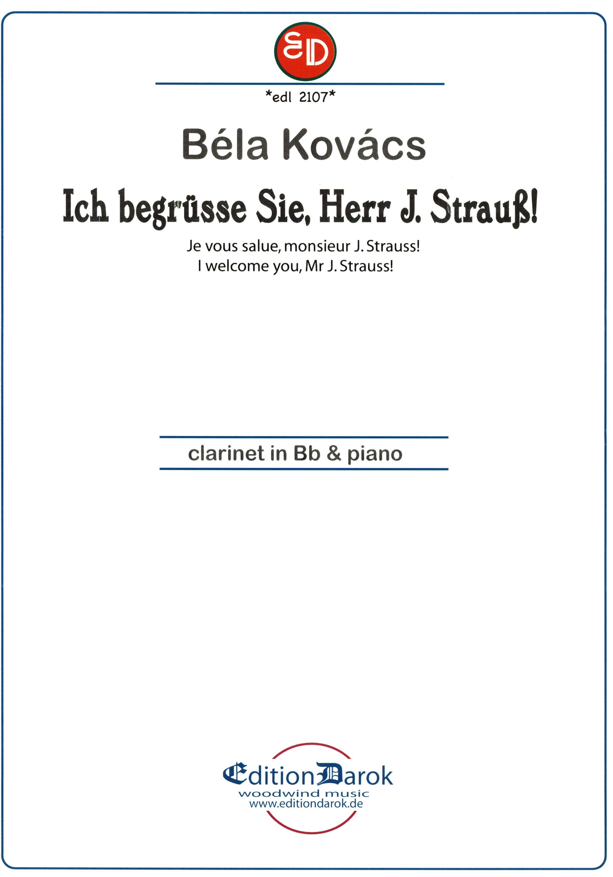 Kovács: I welcome you, Mr. J. Strauss!