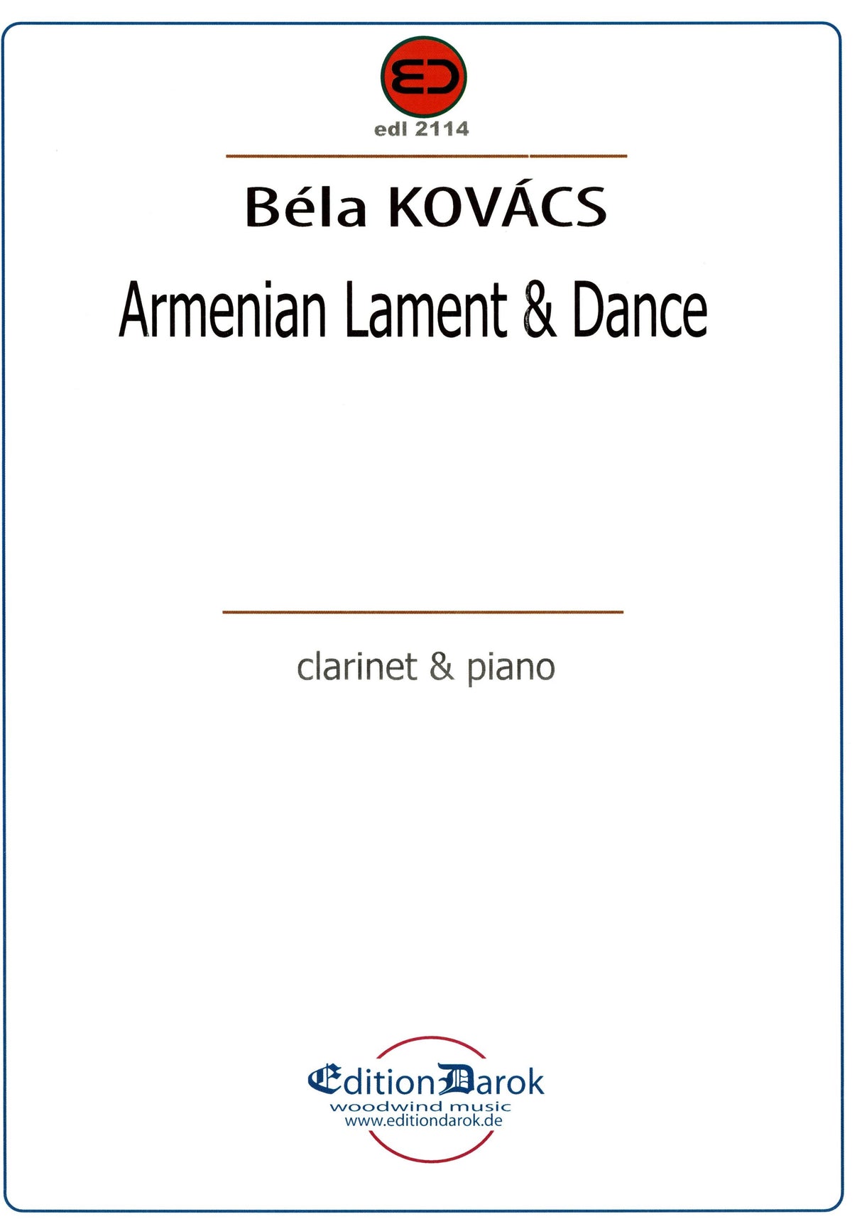 Kovács: Armenian Lament & Dance
