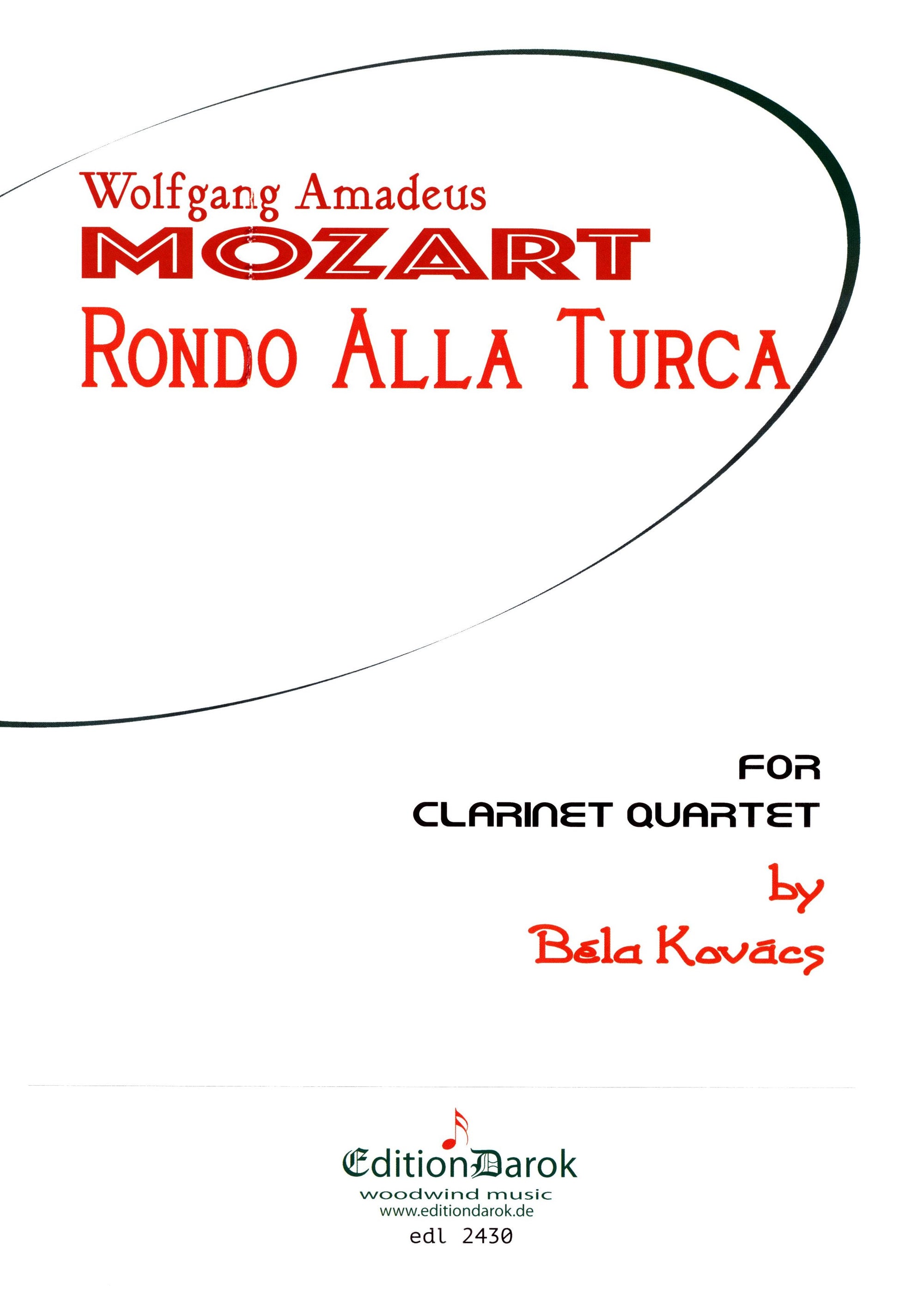 Mozart: Rondo Alla Turca (arr. for clarinet quartet)