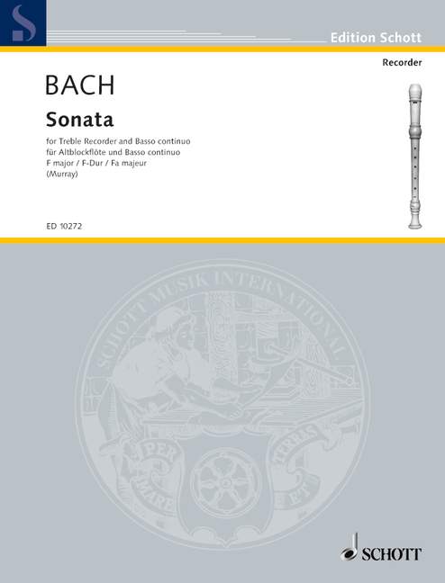 Bach: Sonata, BWV 1035 (arr. for treble recorder)