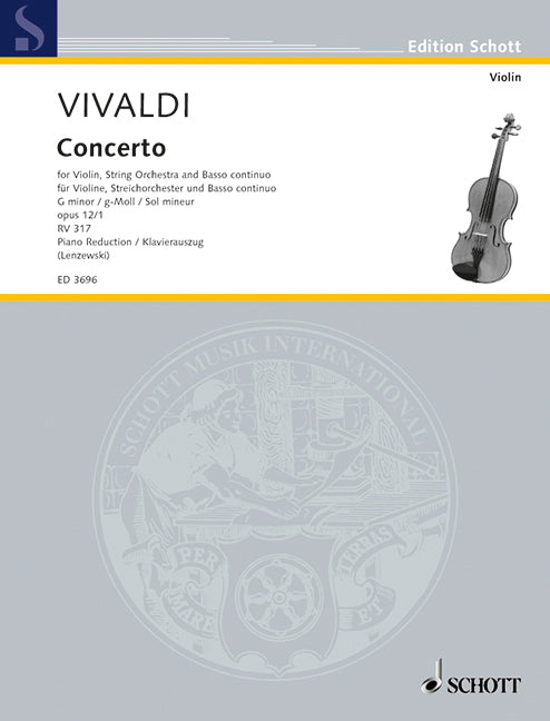Vivaldi: Violin Concerto in G Minor, RV 317, Op. 12, No. 1