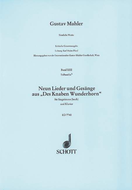 Mahler: 9 Songs from "Des Knaben Wunderhorn"
