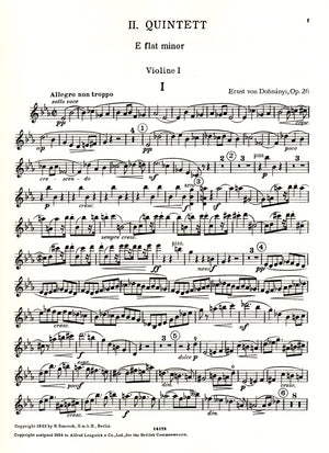 Dohnányi: Piano Quintet No. 2, Op. 26