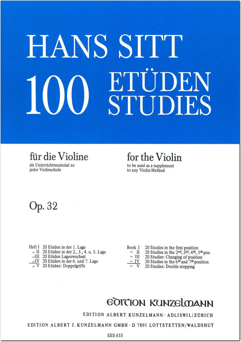Sitt: Études, Op. 32, Nos. 61-80
