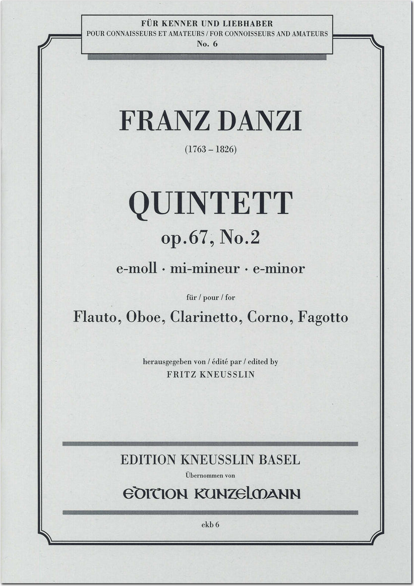 Danzi: Wind Quintet in E Minor, Op. 67, No. 2