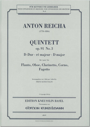Reicha: Wind Quintet in D Major, Op. 91, No. 3