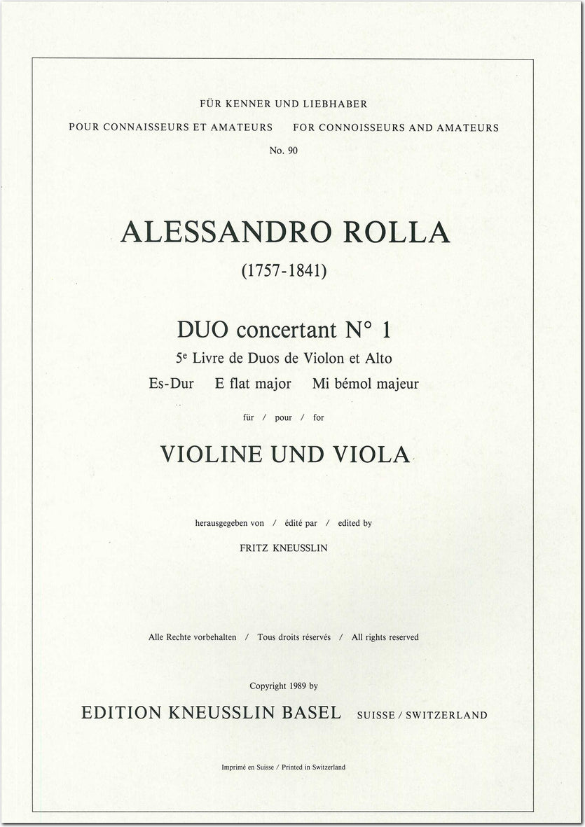 Rolla: Duo concertant in E-flat Major, Op. 4, No. 1