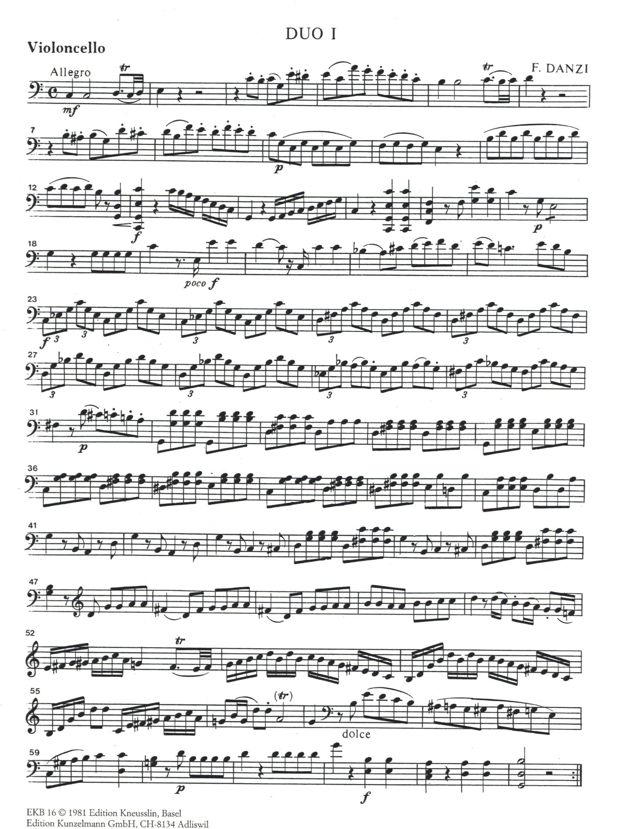 Danzi: 3 Duos for Viola and Cello