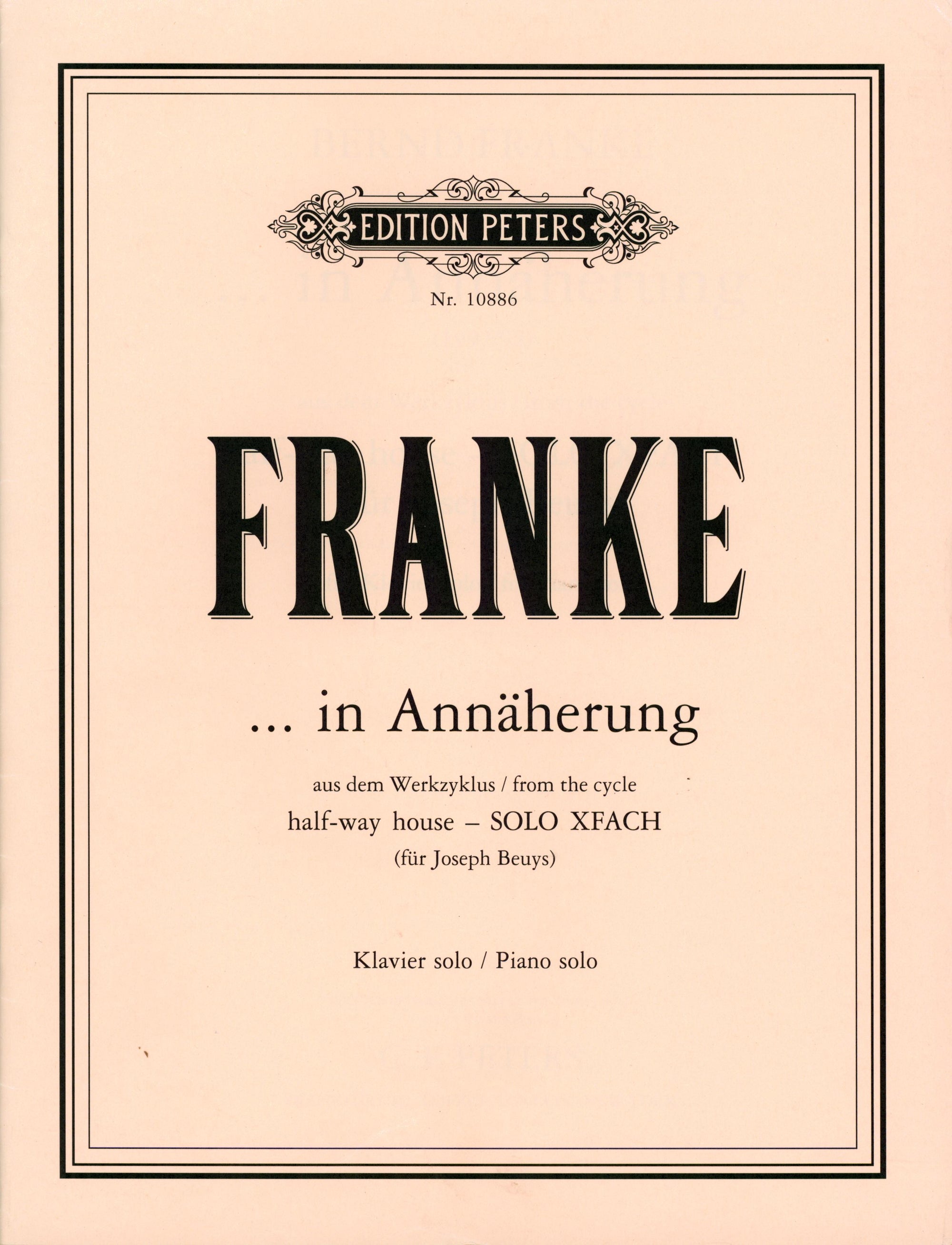 Franke: ... in Annäherung (Solo Piano Version)
