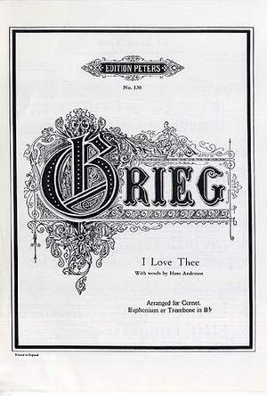 Grieg: Ich liebe dich, Op. 5 No. 3 (arr. for trumpet & piano)
