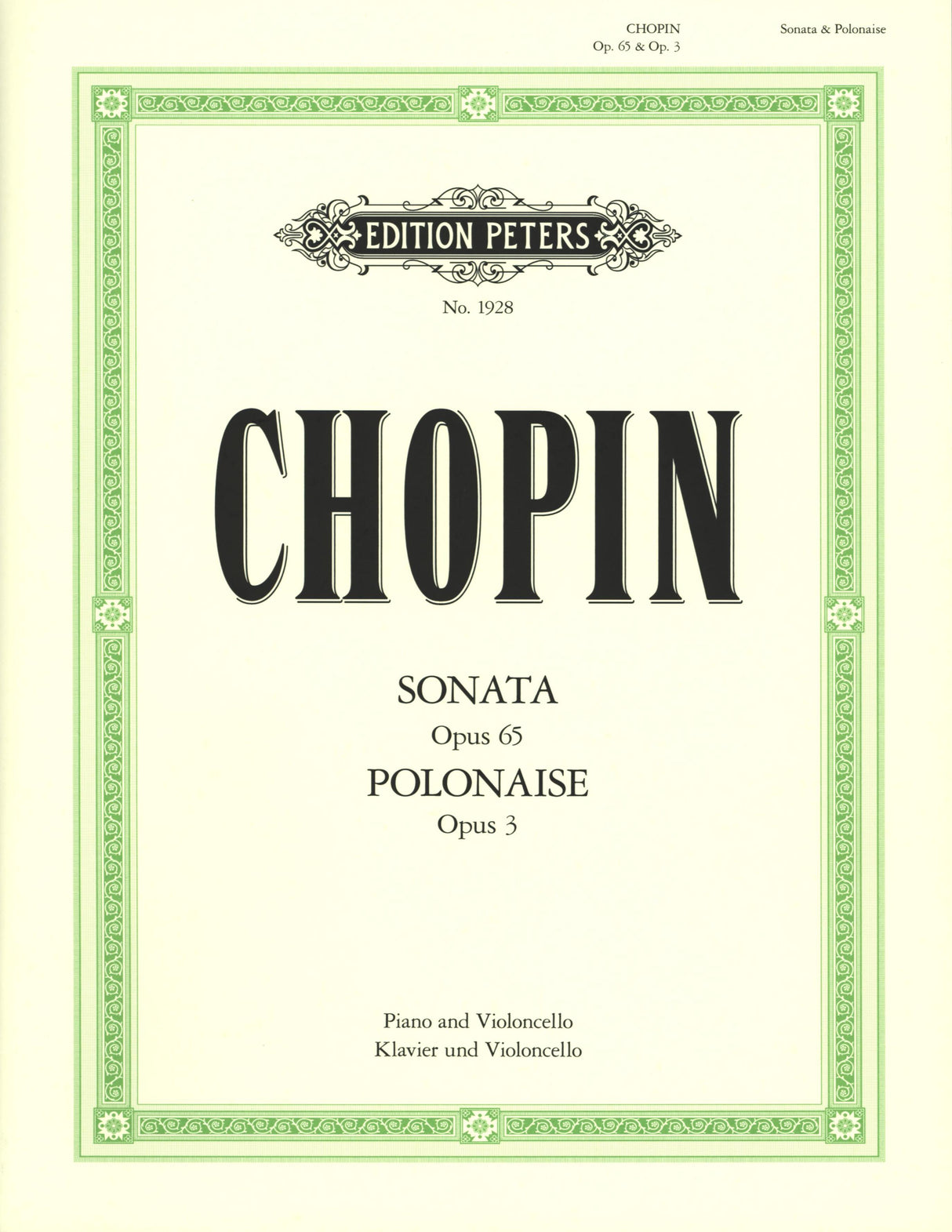 Chopin: Cello Sonata, Op. 65 and Polonaise, Op. 3
