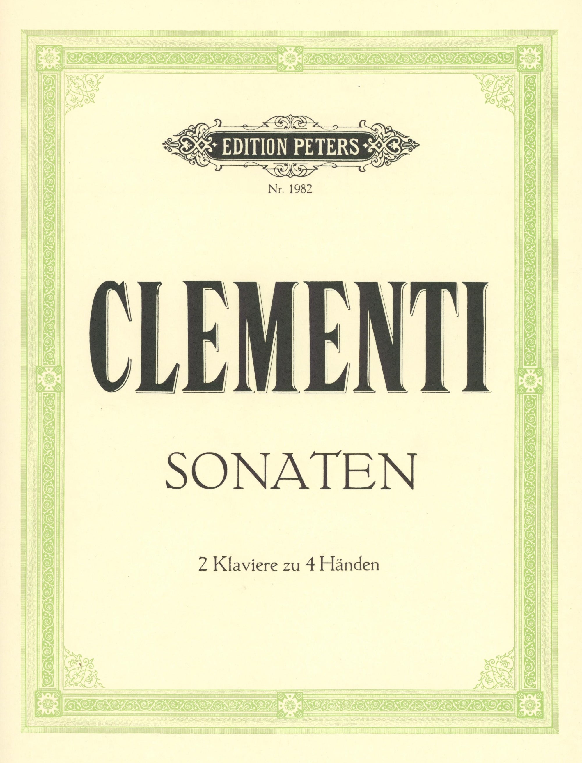 Clementi: 2 Sonatas for 2 Pianos