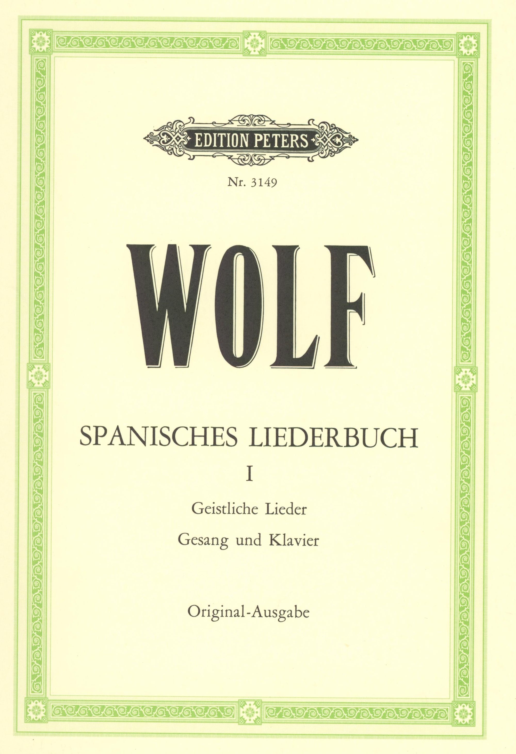 Wolf: Spanisches Liederbuch - Volume 1