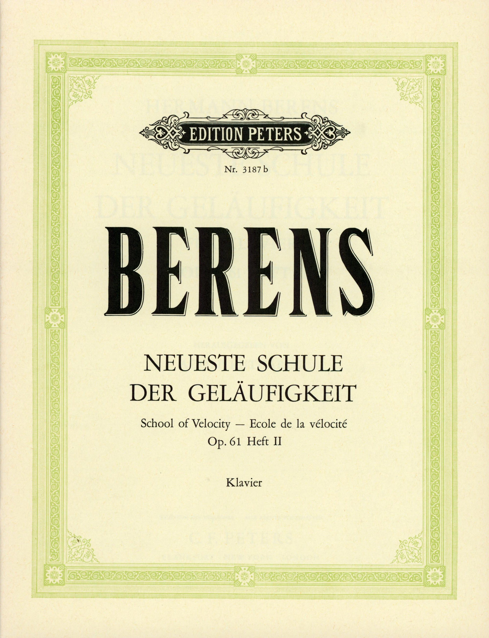 Berens: New School of Velocity, Op. 61 - Book 2 (Nos. 15-26)