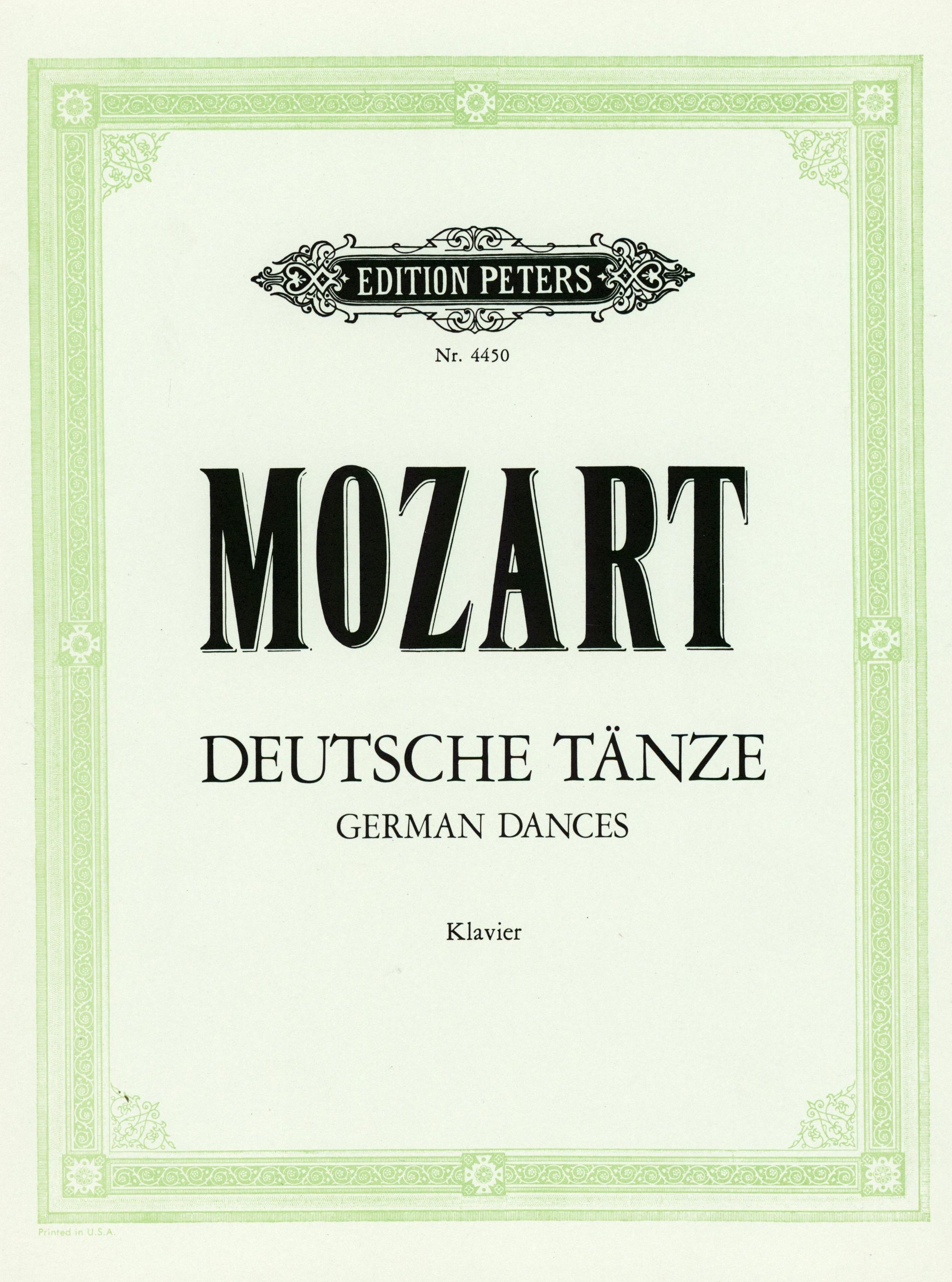 Mozart: German Dances, K. 600, 602 & 605 (arr. for piano)