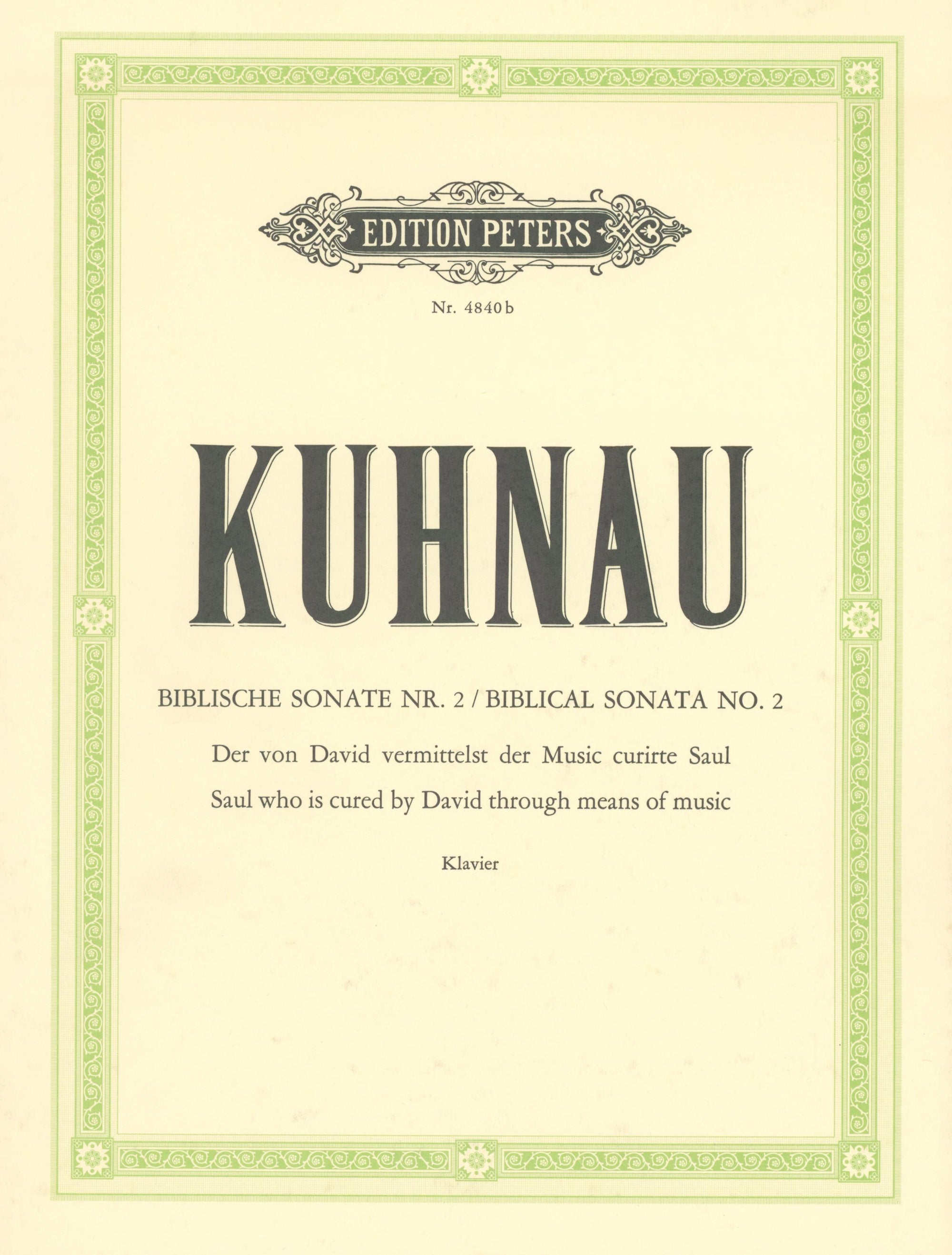 Kuhnau: Saul is Cured by David by Means of Music
