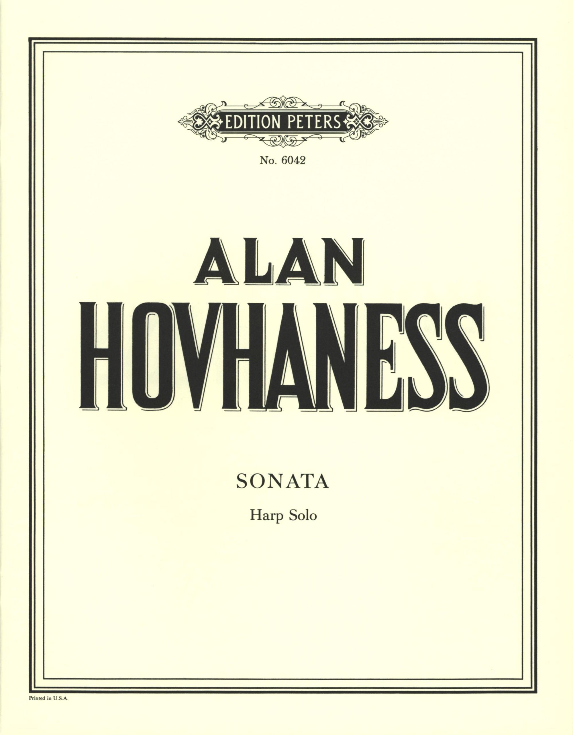 Hovhaness: Harp Sonata, Op. 127