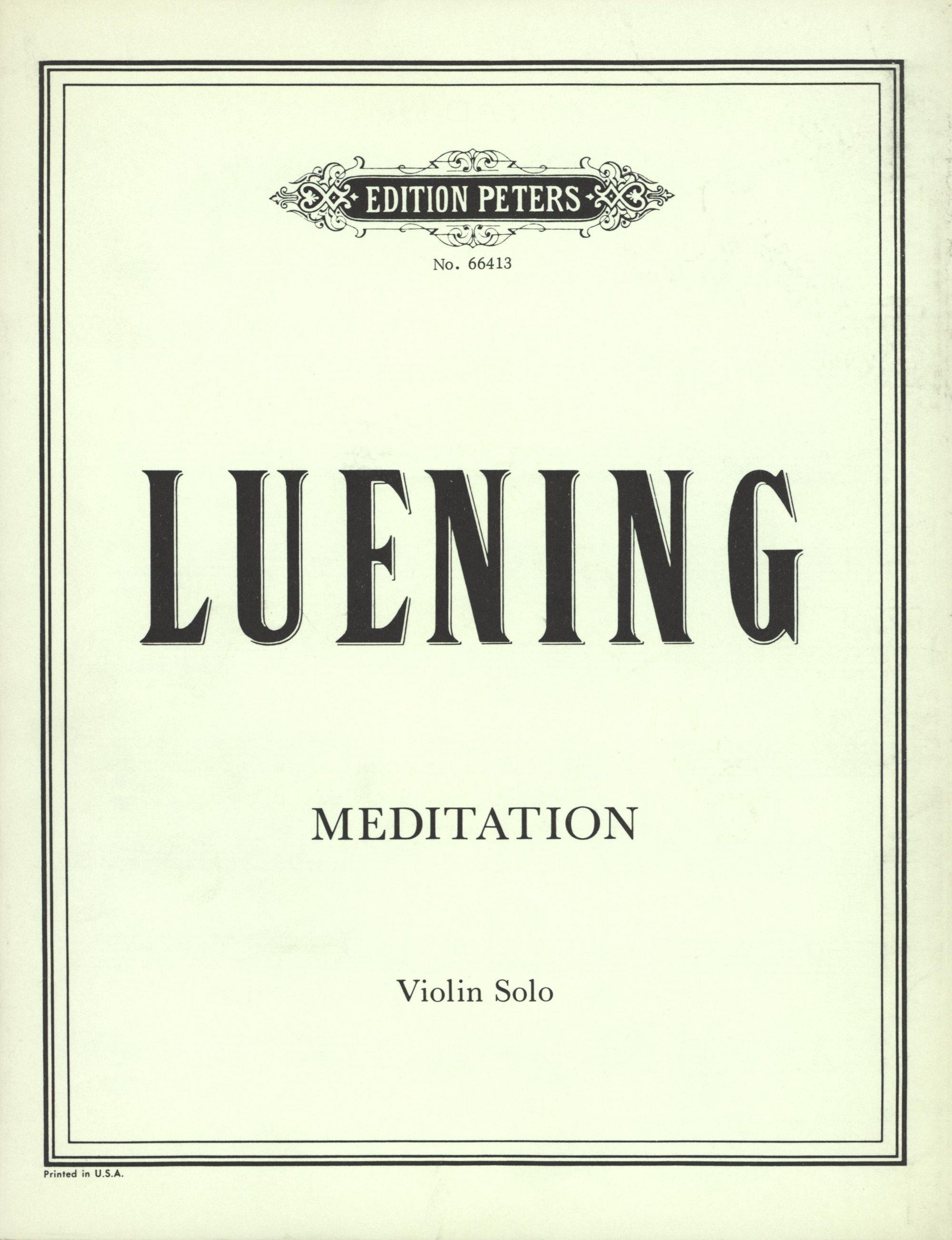 Luening: Meditation